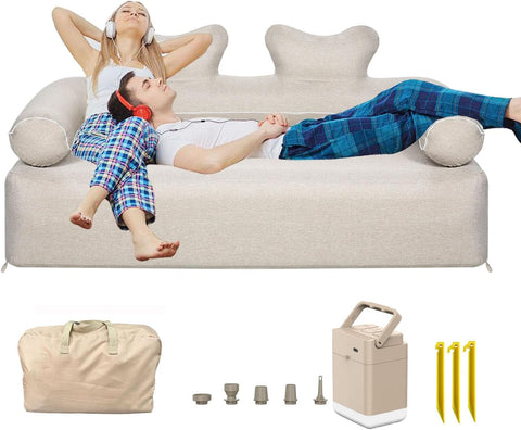 Air sofa with Built-in Pump for Home Outdoor Camping Travel 880 lbs